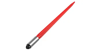 red VEVOR hay spear with metallic base and pointed end.