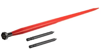 VEVOR hooispeer, rode speerstok met twee kleinere zwarte bevestigingen.