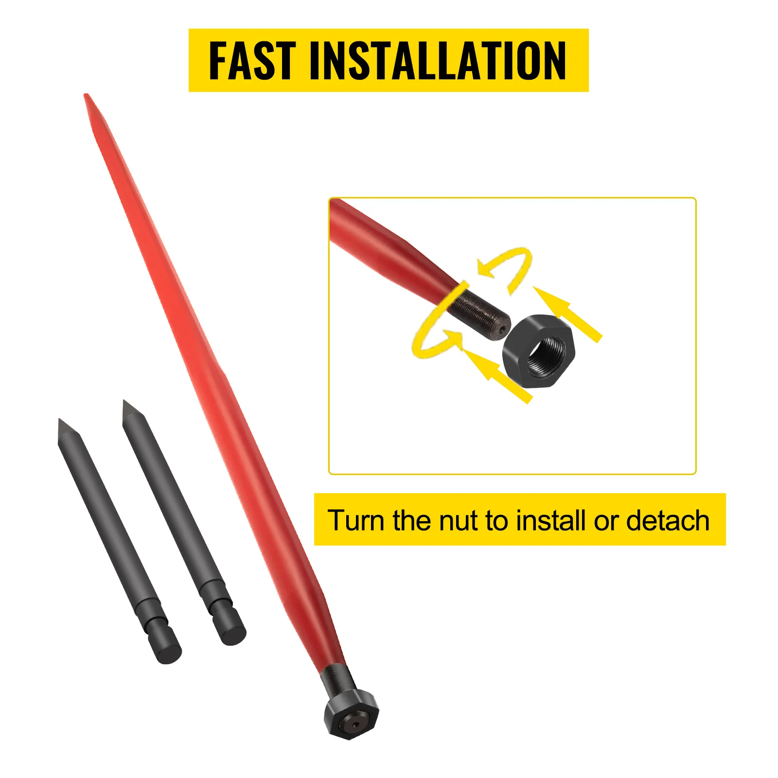 VEVOR hooispeer met snelle installatie en eenvoudig draai-moermechanisme