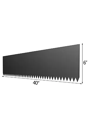 Borde de acero para paisajismo VEVOR, 40" de largo con 6" de alto y borde inferior dentado