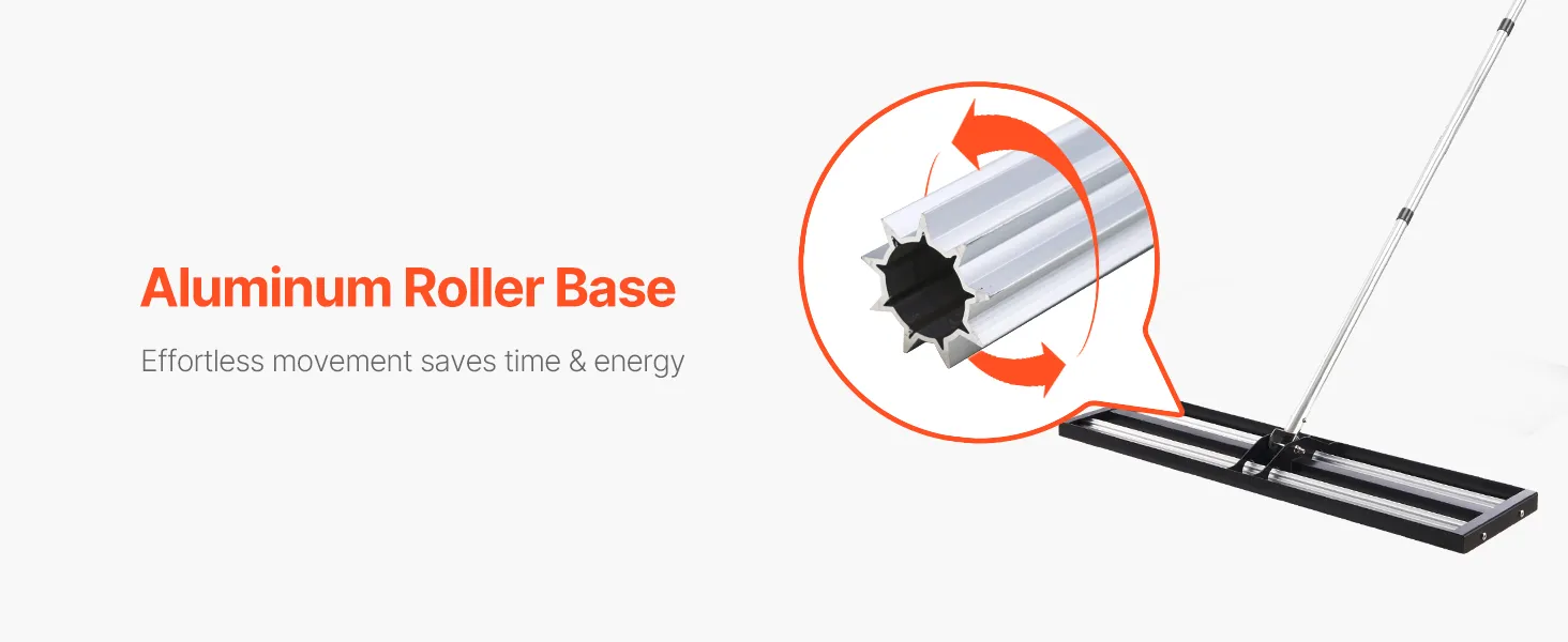 36x10in Lawn Leveling Rake with 83.9 in Adjustable Handle for Yard Heavy Duty