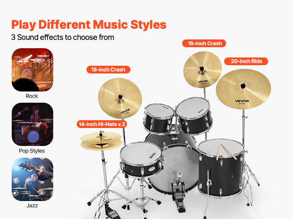 VEVOR Cymbal Sets for Drums – Bright Sound & Alloy Build