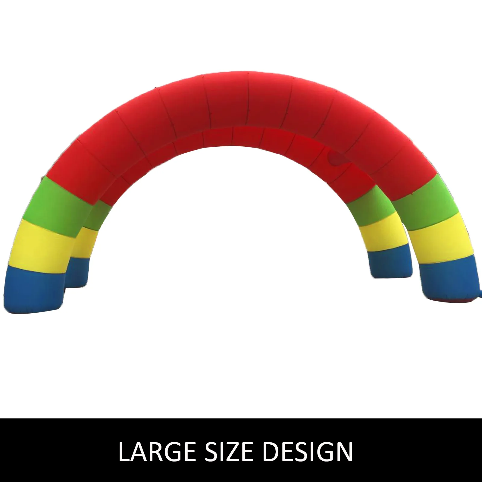 VEVOR inflatable rainbow arch with large size design showcasing vibrant colors.