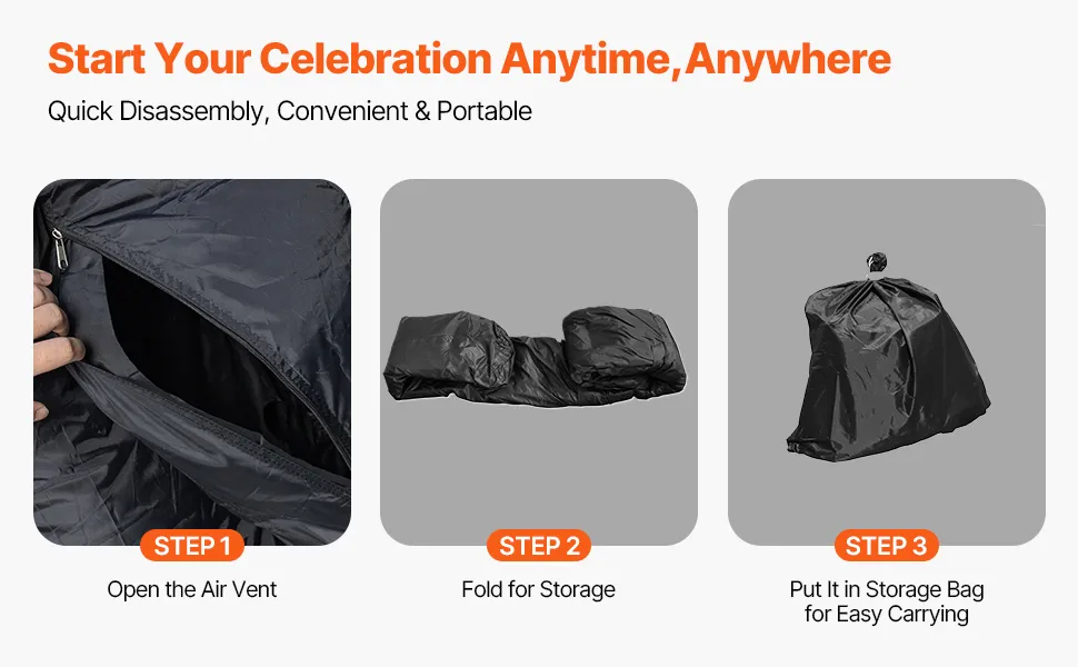 Inflatable Nightclub 26.2 x 19.7 x 13.1 Ft Blow up Party Tent with Lights