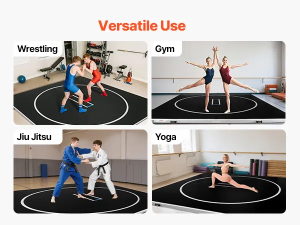 VEVOR 13x13 ft Wrestling Mat Inflatable, Martial Arts Thick Mat