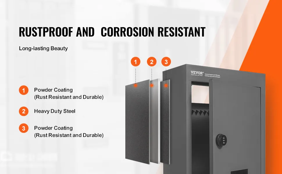 rustproof and corrosion-resistant VEVOR through the wall mailbox with heavy-duty steel powder coating.