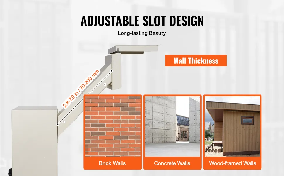 VEVOR through the wall drop box with adjustable slot design compatible with brick, concrete, wood walls