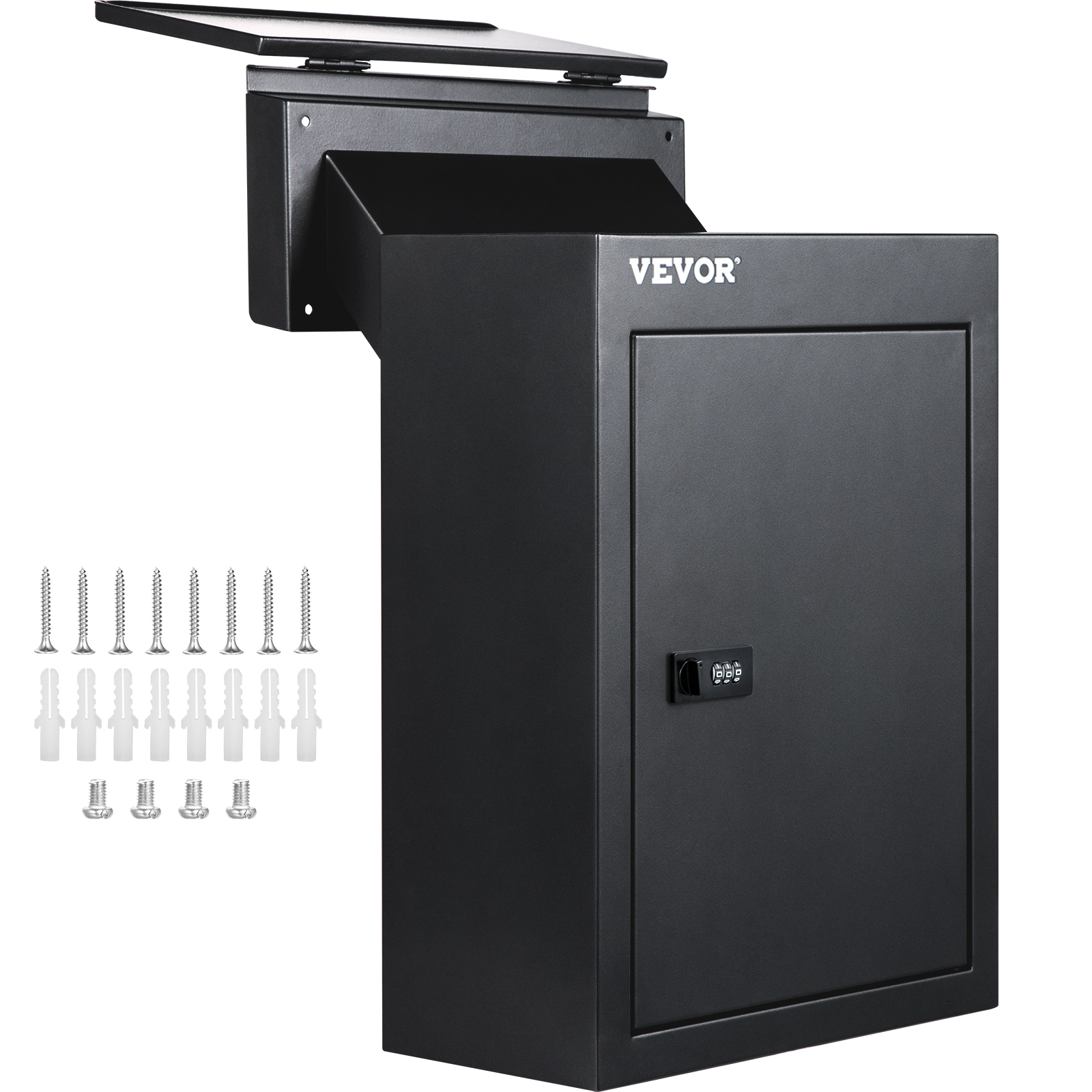 VEVOR Through The Wall Drop Box, 12.5''x6.3''x16.9'' Mail Drop Box