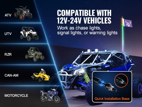 ATV, UTV, RZR, Can-Am y motocicleta con luz LED VEVOR compatible con vehículos de 12 V-24 V.