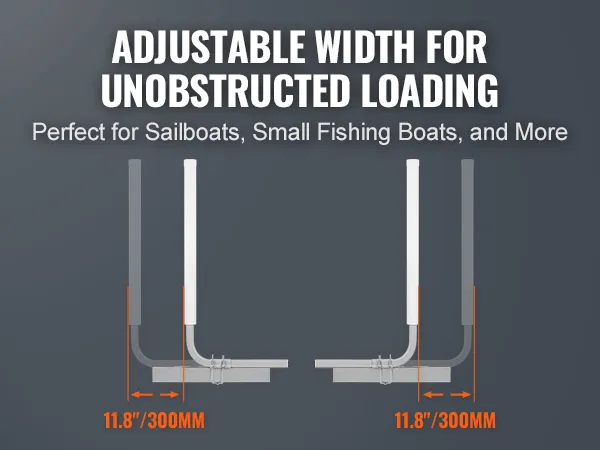 VEVOR boat trailer guide with adjustable width for sailboats and small fishing boats, 11.8"/300mm.