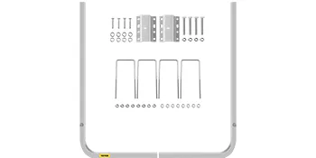 VEVOR boat trailer guide-ons with installation hardware, u-bolts, and mounting brackets.