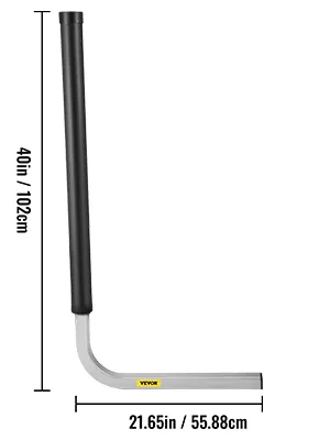 VEVOR boat trailer guide-ons with dimensions: height 40 inches (102 cm), length 21.65 inches (55.88 cm).