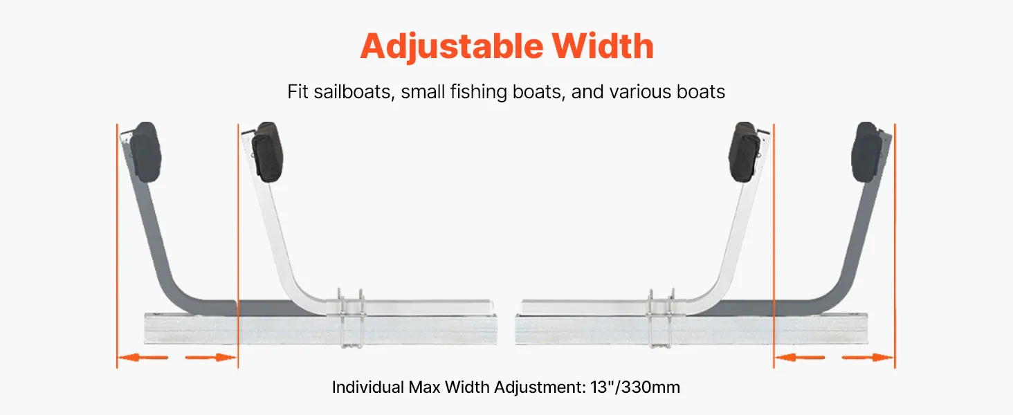 adjustable width VEVOR marine trailer assistant, perfect for sailboats and small fishing boats.