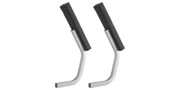 pair of VEVOR boat trailer guides with padded tops, designed to aid in boat alignment and protection.
