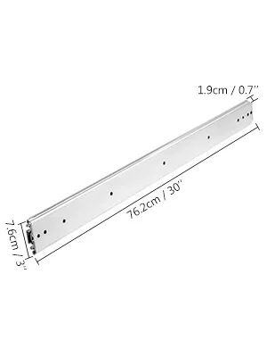 VEVOR heavy duty drawer slides, 76.2 cm/30" length, 1.9 cm/0.7" width.
