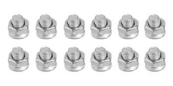 ten silver bolts in two rows for VEVOR heavy duty drawer slides