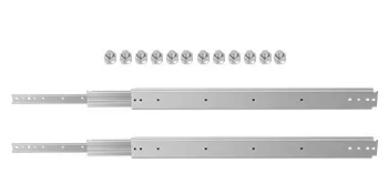 two VEVOR drawer slides with mounting screws on a white background.