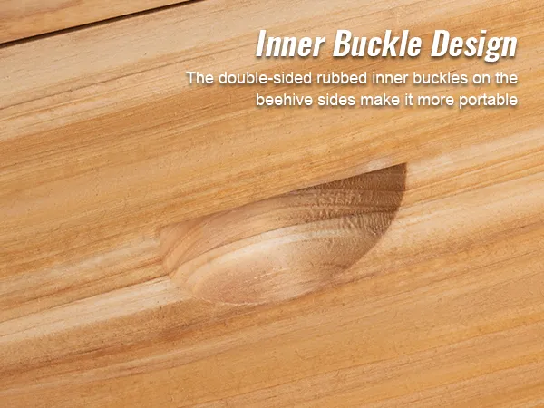 VEVOR beehive box kit showcasing inner buckle design with double-sided handles for portability.