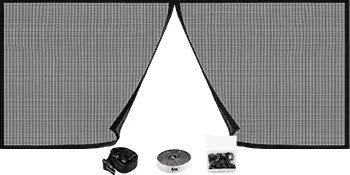 VEVOR garage door screen kit with mesh screen, straps, tape, and mounting hardware.