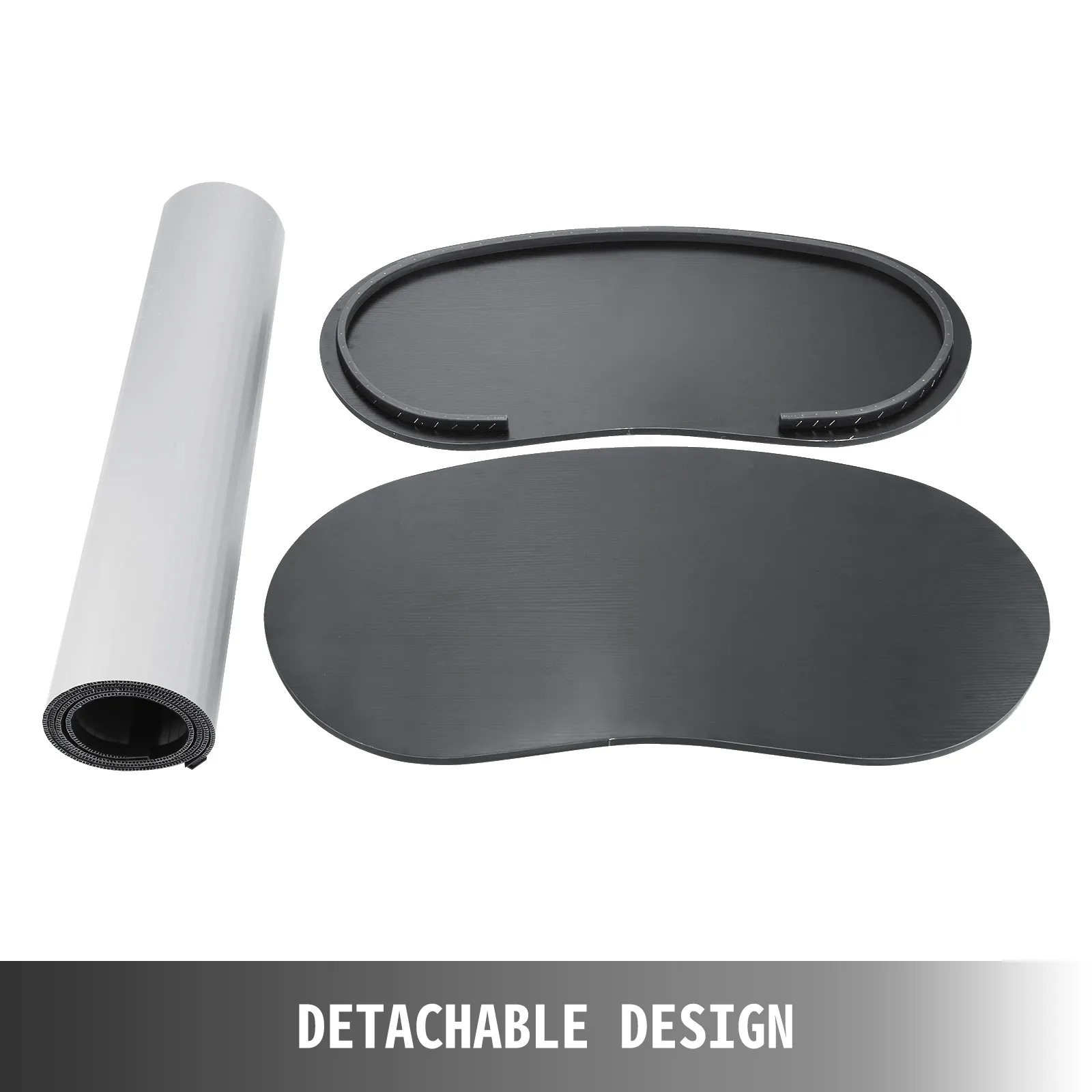 VEVOR trade show counter with detachable design showing components laid out.