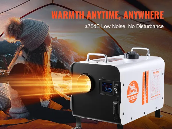 VEVOR Diesel Air Heater 12V/24V 8KW Bluetooth APP Remote Control for Outdoors