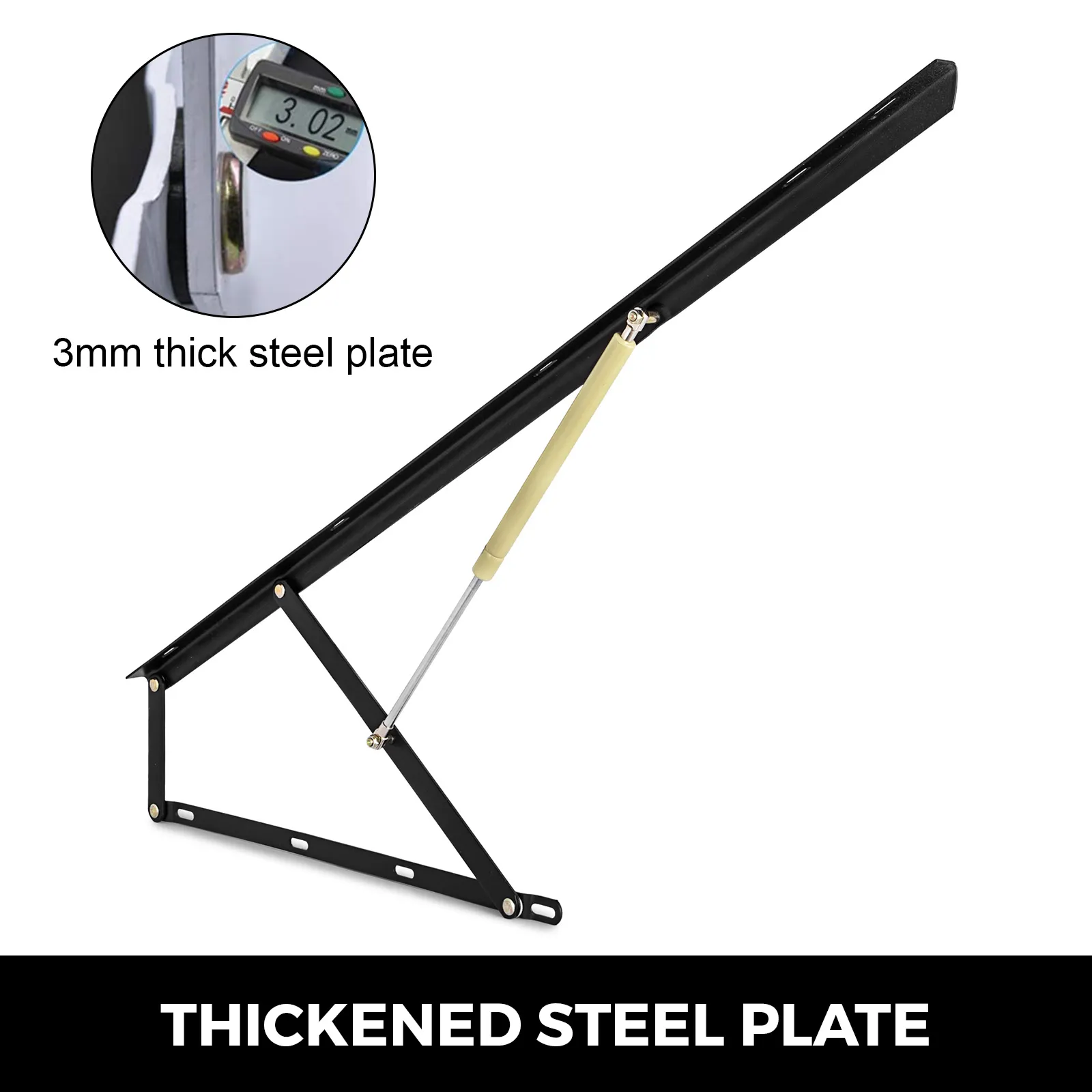 VEVOR bed lift mechanism with 3mm thickened steel plate for durability.