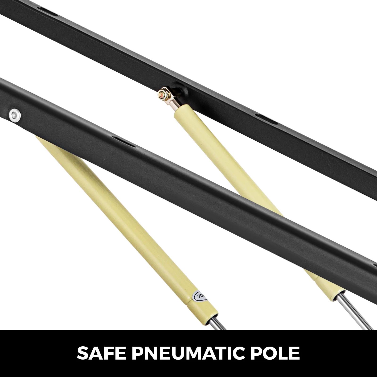VEVOR bed lift mechanism safe pneumatic poles in black and beige.