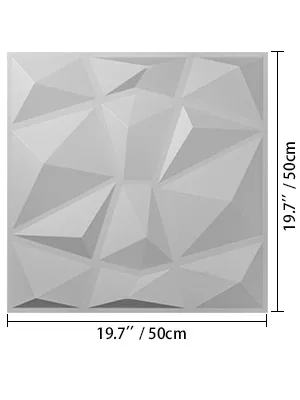 Paneles de pared 3D VEVOR con diseño geométrico, 19,7" x 19,7" (50 cm x 50 cm).