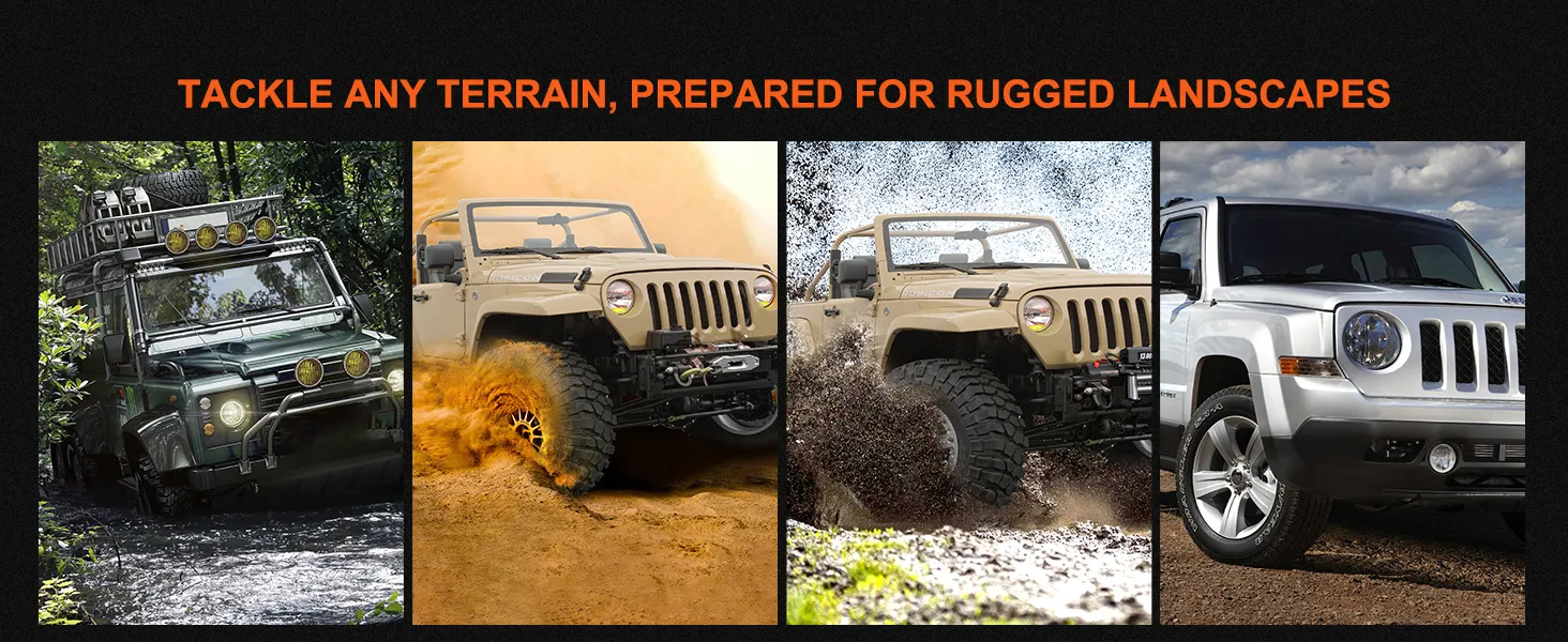 off-road vehicles tackling diverse terrains with ease, powered by VEVOR 12v air compressor.