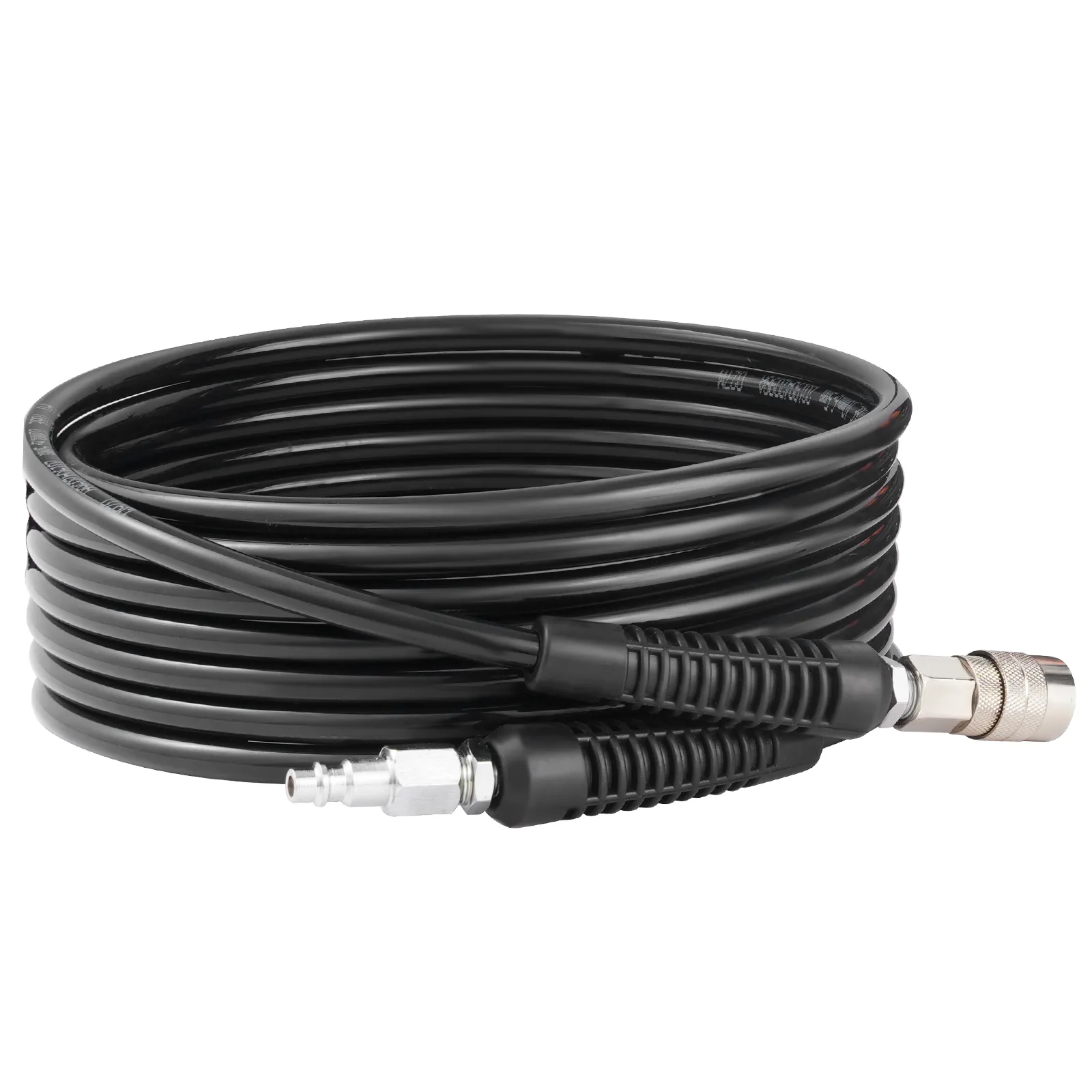 Tubo flessibile dell'aria nero a spirale con connettori metallici per il kit compressore d'aria di bordo VEVOR.