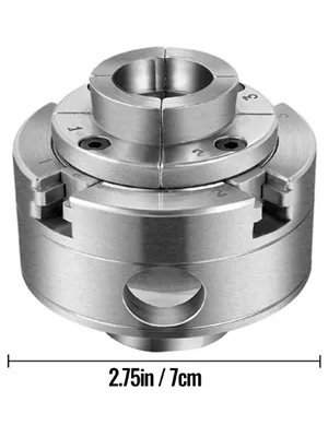 VEVOR wood lathe chuck, 2.75in stainless steel with 4-jaw design.