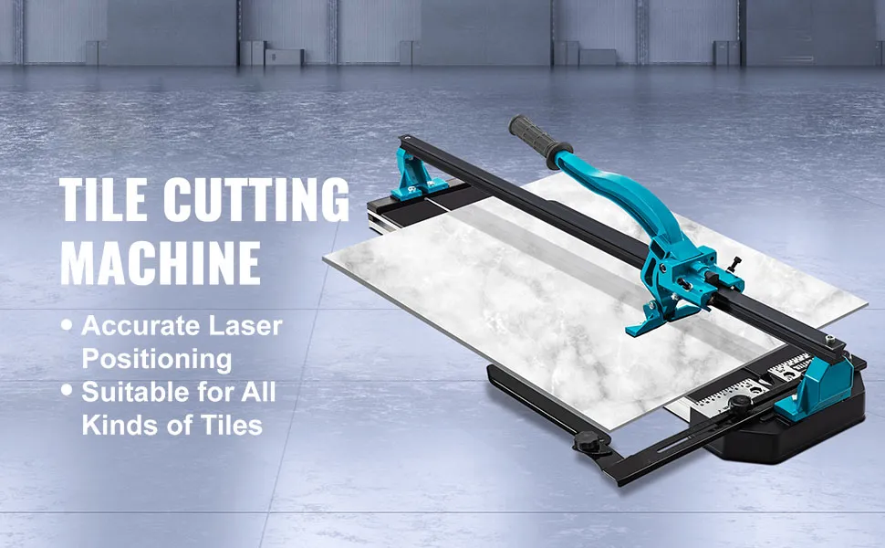 VEVOR tile cutter with laser positioning and adaptable for all tile types.