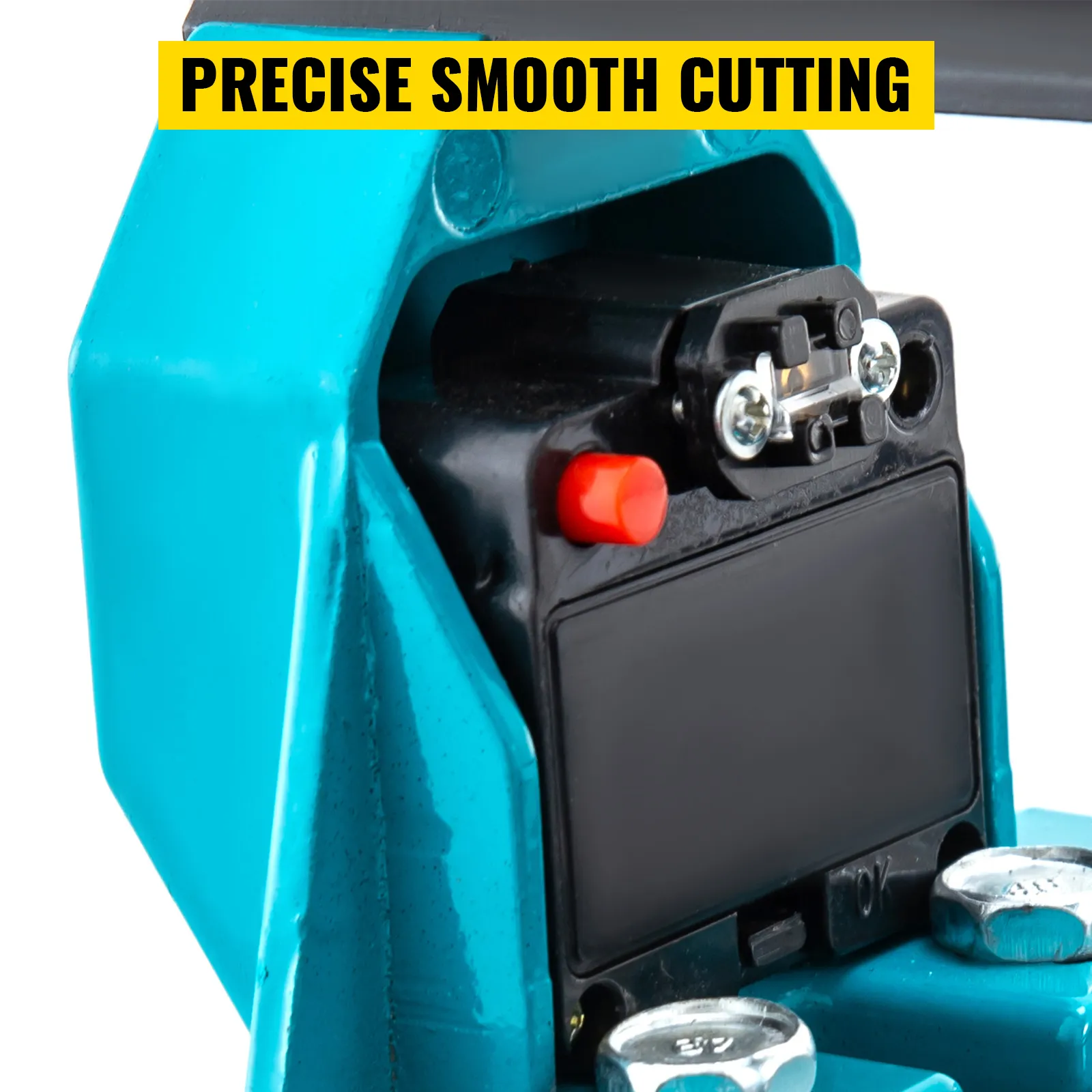 close-up of VEVOR tile cutter, highlighting precise and smooth cutting mechanism.
