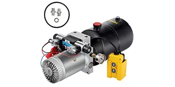 Unidad de potencia hidráulica VEVOR con caja de control y accesorios.