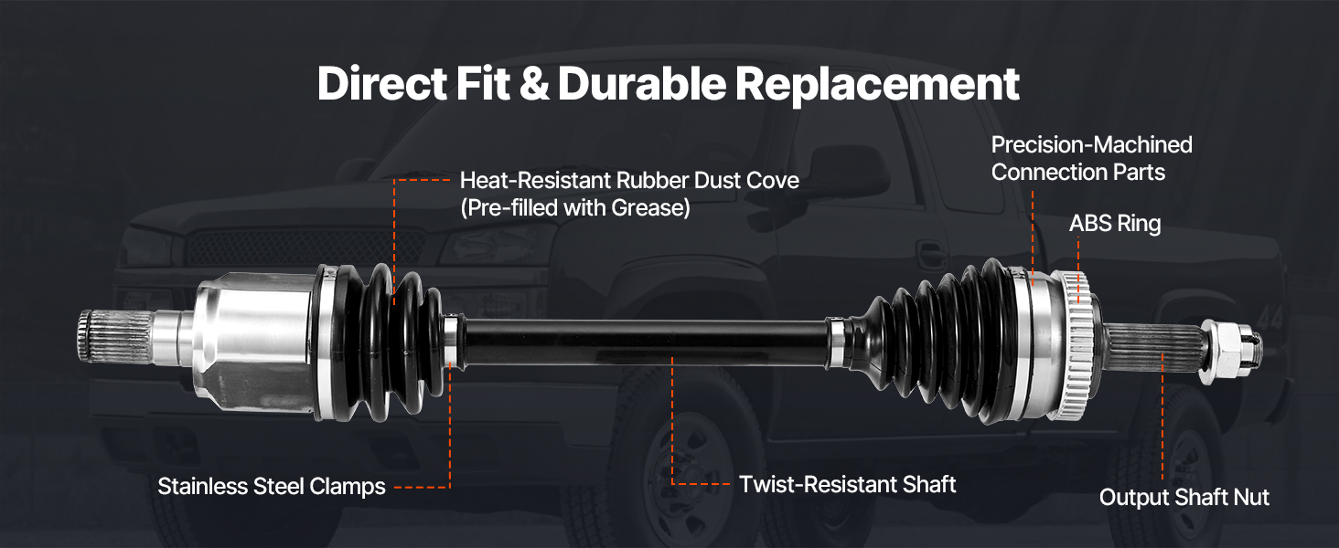 VEVOR CV Axle Shaft Assembly, 2 Pieces Front Left & Right (Driver