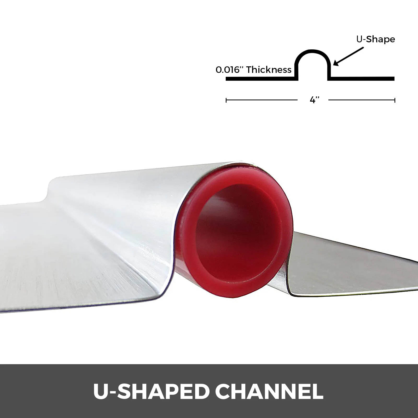 VEVOR pex heat transfer plates with a 0.016" thick u-shaped channel.