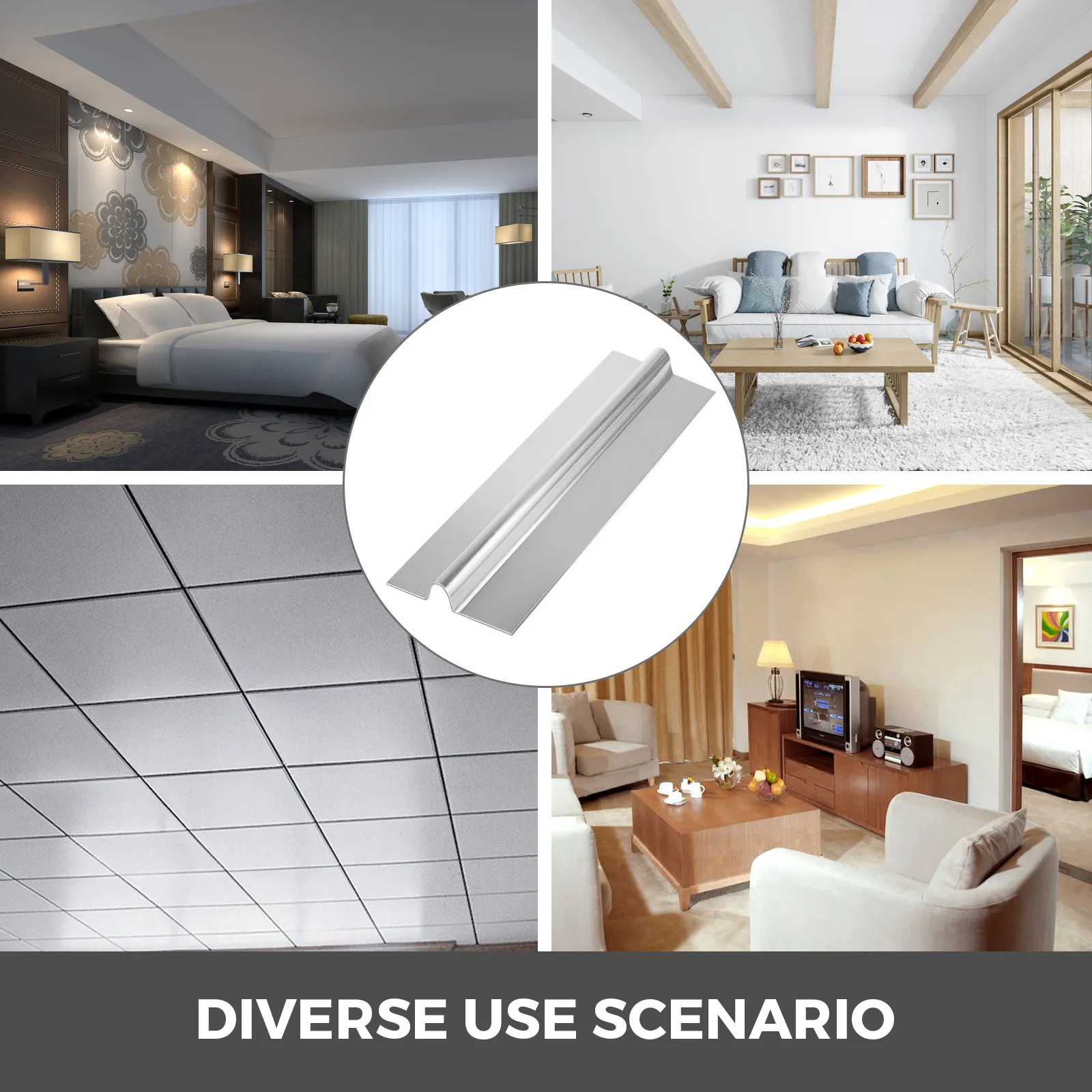 VEVOR pex heat transfer plates in various indoor settings for heating efficiency.