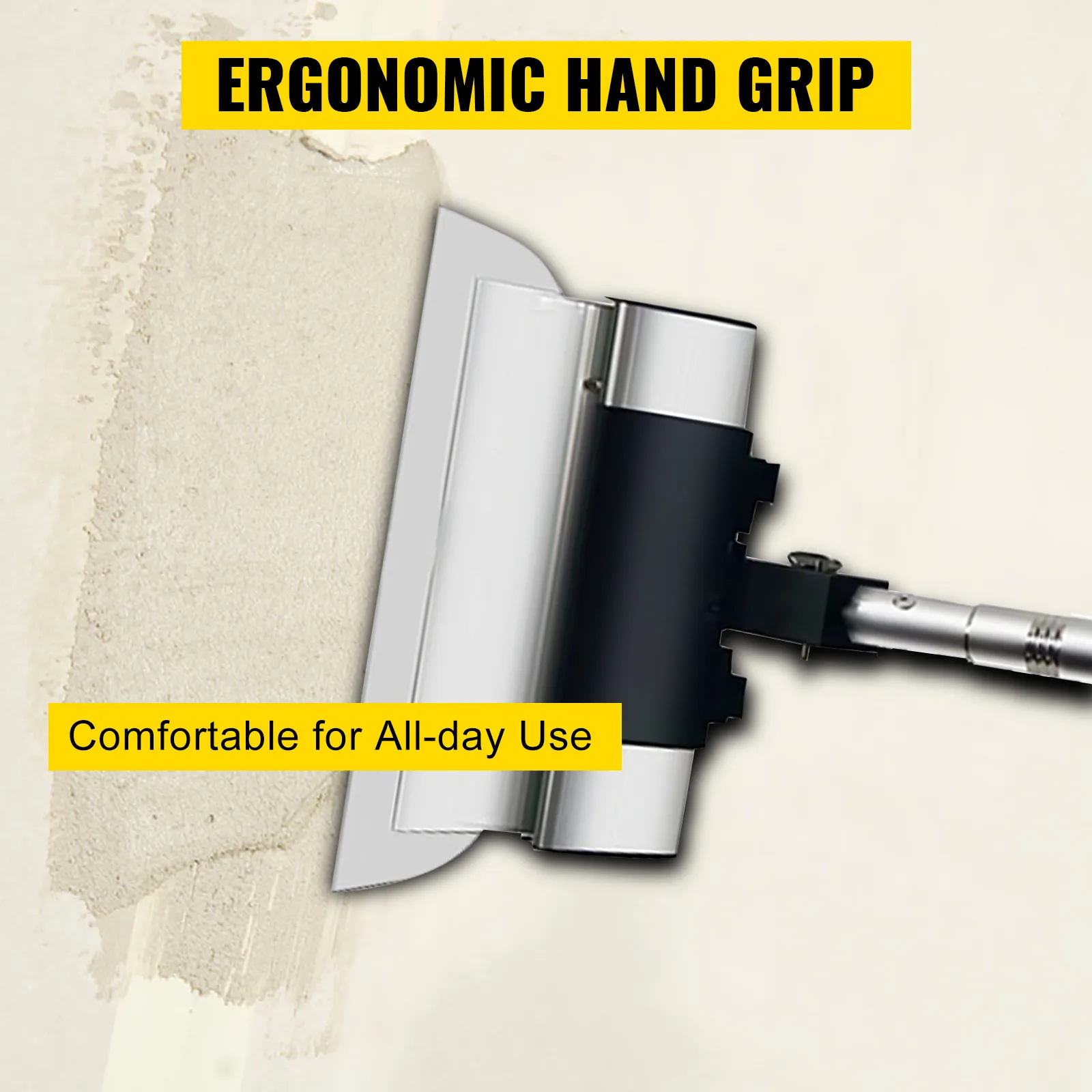 VEVOR skimming blade set with ergonomic hand grip, comfortable for all-day use.