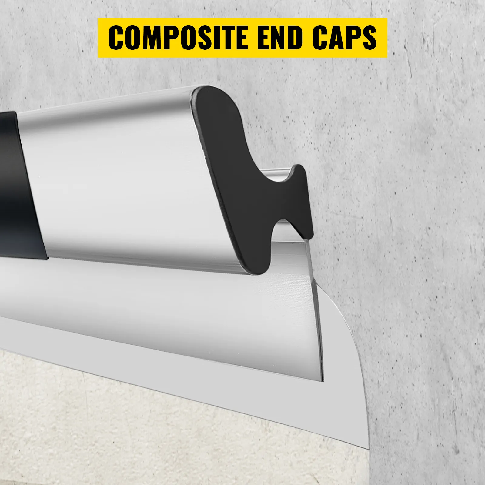 VEVOR skimming blade set with composite end caps against a concrete backdrop.