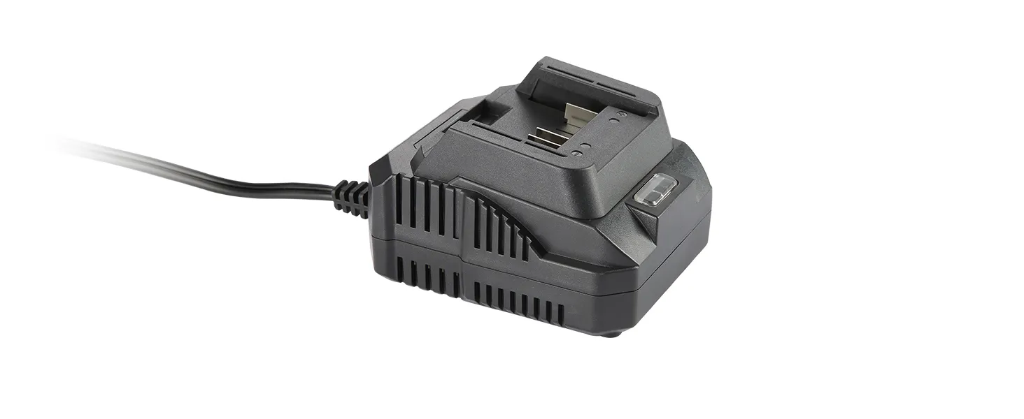 VEVOR battery charger with black cable and sleek, vented design for efficient charging.