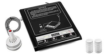 Selladora por inducción VEVOR con panel de control y dos contenedores sellados.