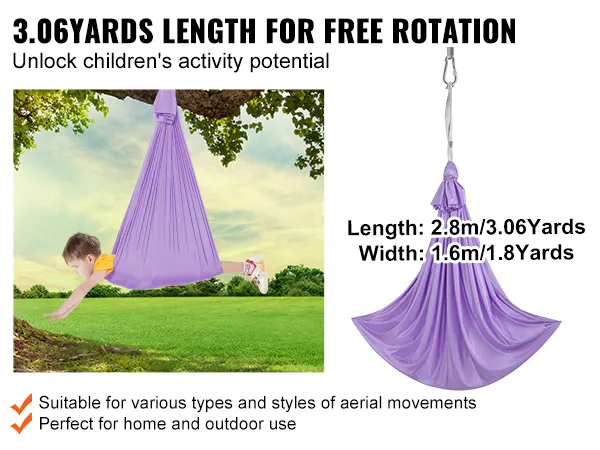 Columpio sensorial VEVOR para niños, 3,06 yardas de largo, adecuado para uso en interiores y exteriores.