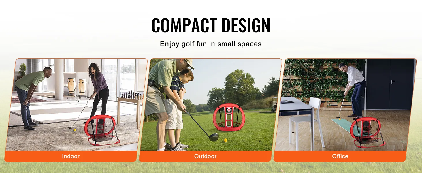 Siatka do chippingu VEVOR przeznaczona do ćwiczeń golfa wewnątrz, na zewnątrz i w biurach.