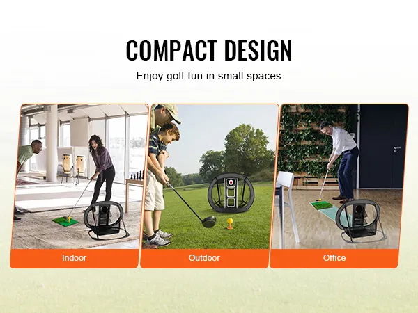 kompaktowa siatka do chippingu VEVOR do ćwiczeń golfa w pomieszczeniach, na zewnątrz i w biurze.
