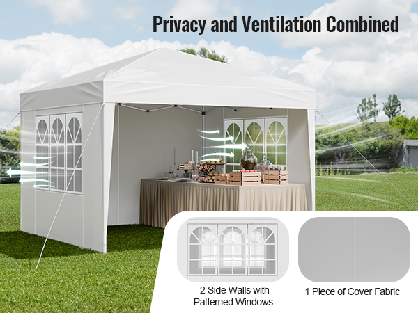 VEVOR Pop Up Canopy, 10 x 10 FT Instant Canopy Portable