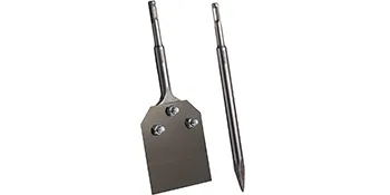 two robust VEVOR clay spade drill bits with hex shanks positioned side by side.