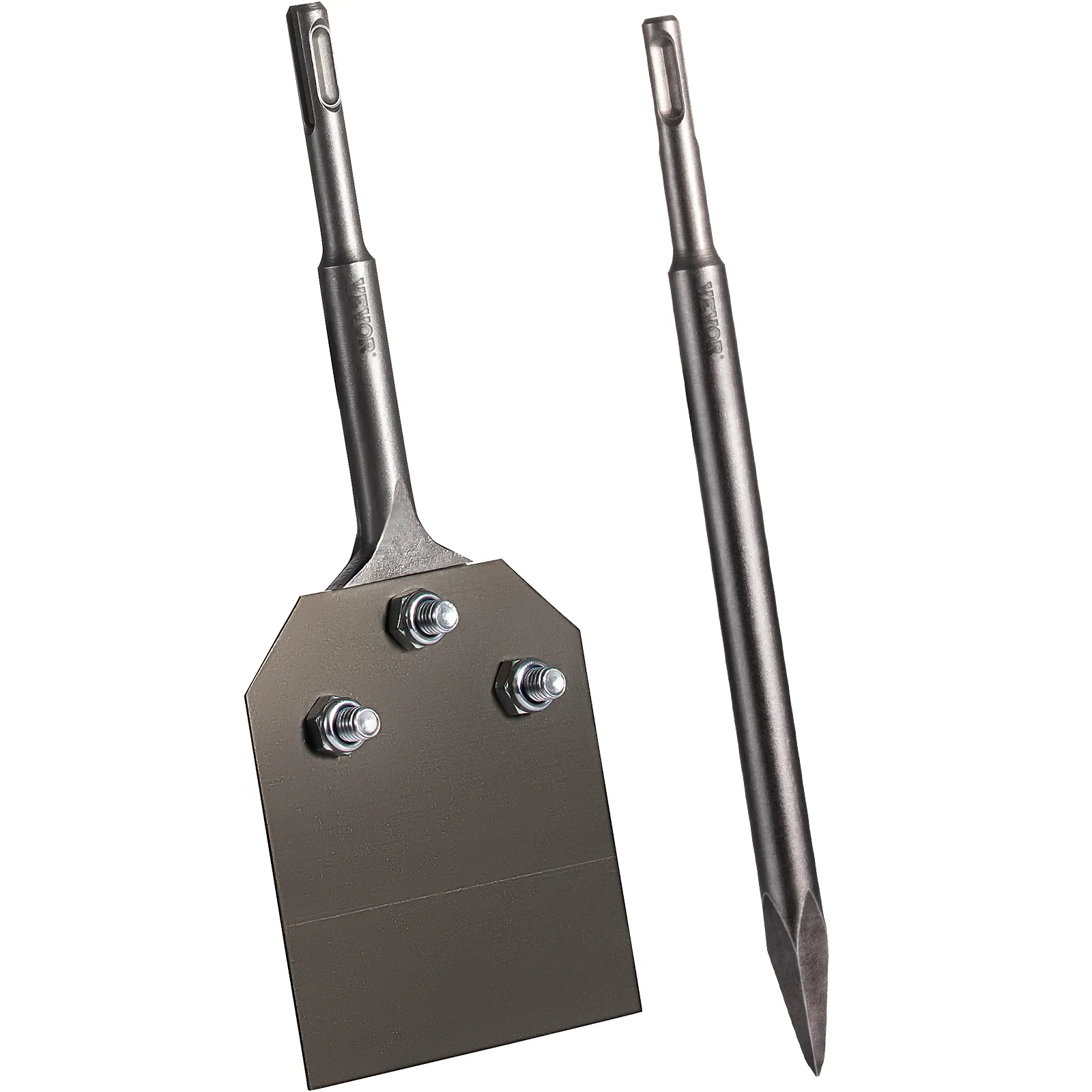 VEVOR clay spade and pointed chisel tool set with sturdy metal construction.