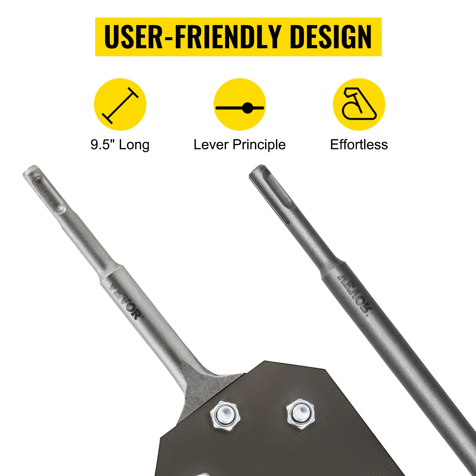 VEVOR clay spade, 9.5" long, lever principle, effortless user-friendly design