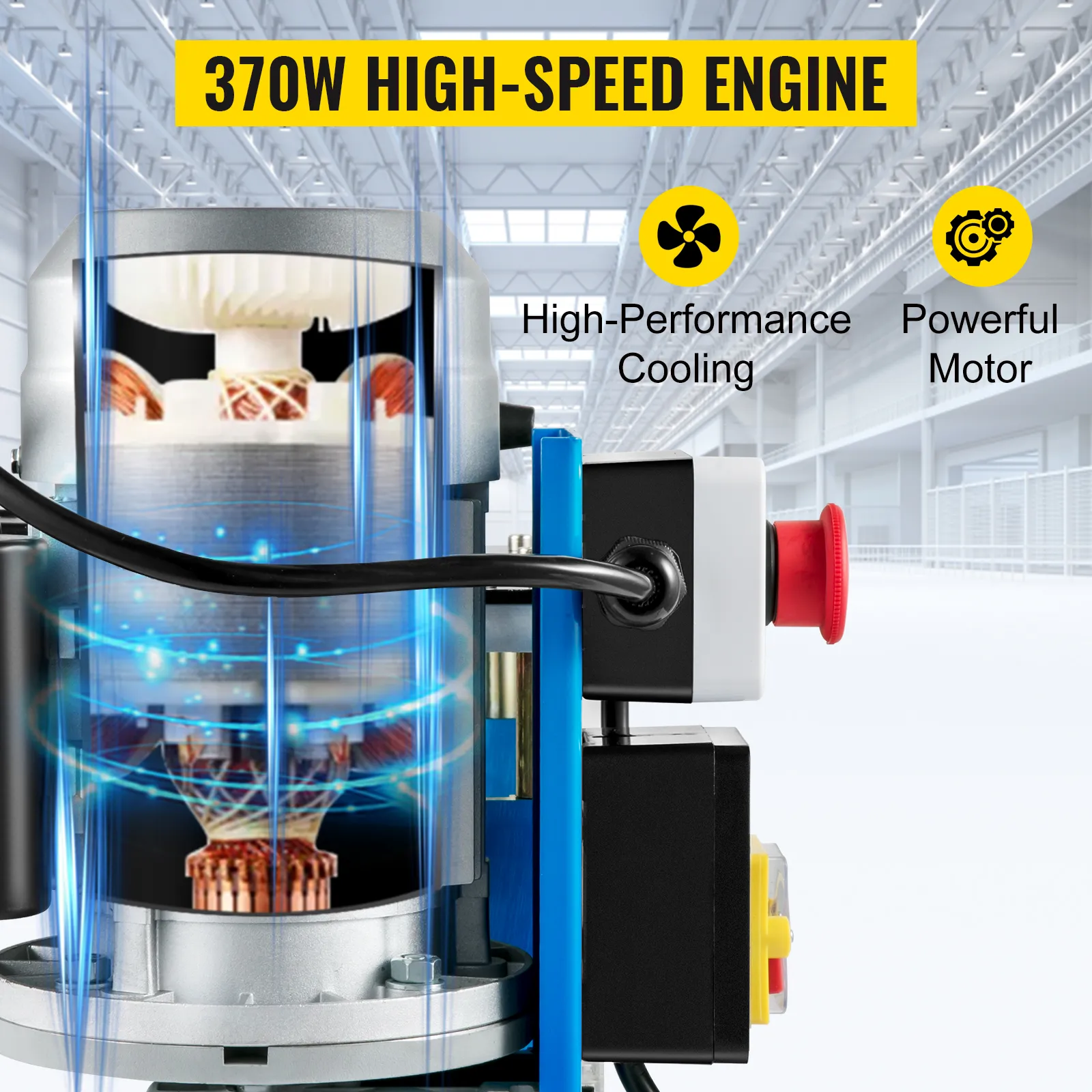 VEVOR cable wire stripping machine with 370w high-speed engine and powerful motor.