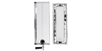 VEVOR sugarcane press with stainless steel body and handle, front and back view